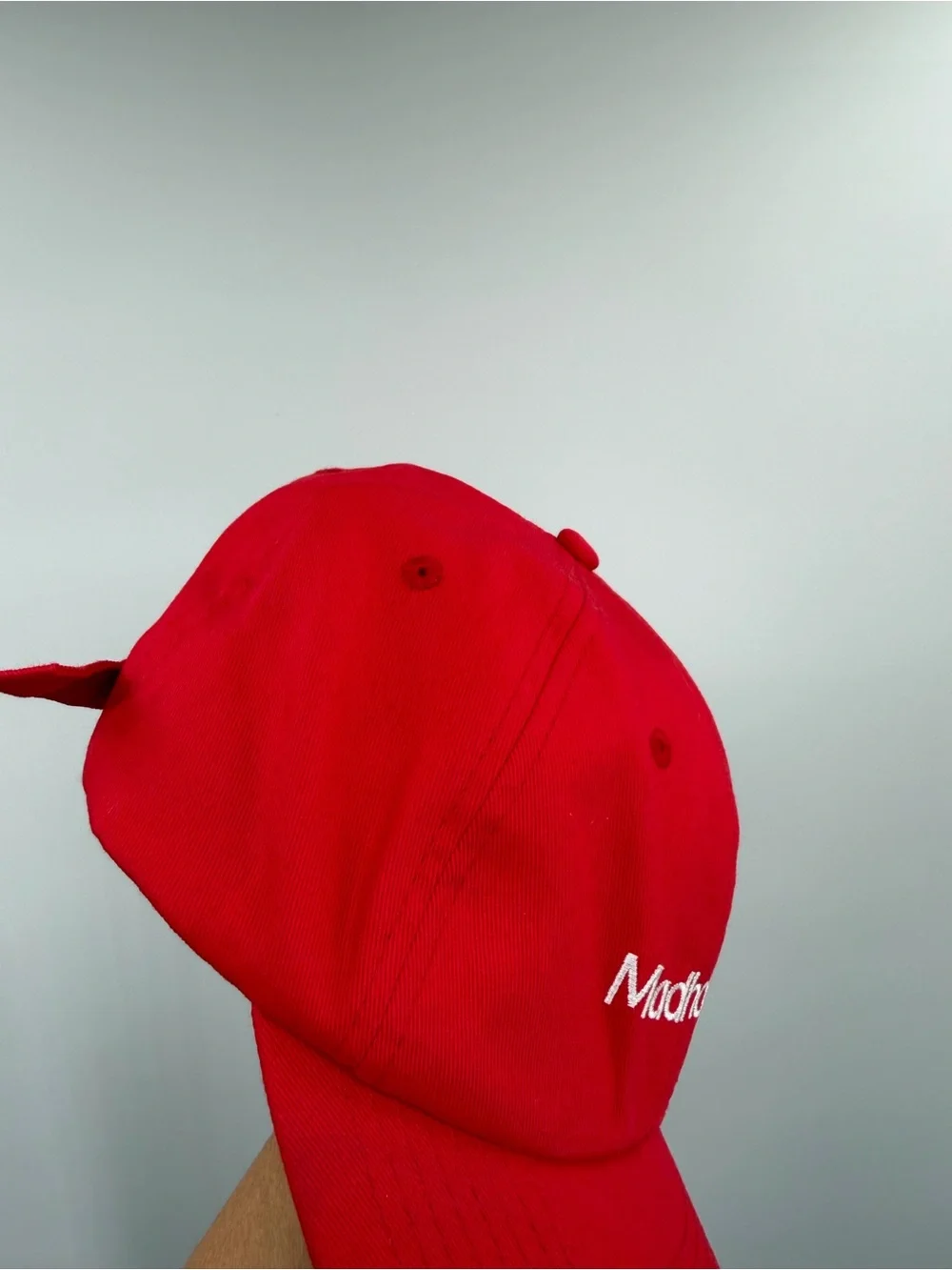 Madhappy Red Logo Baseball Hat One Size Adjustable